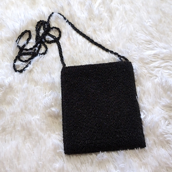 Vintage Y2K Beaded Pineapple Sequin Mini Crossbody Bag - Picture 3 of 9